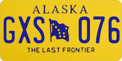 AK license plate GXS076