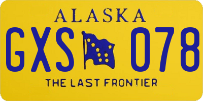 AK license plate GXS078