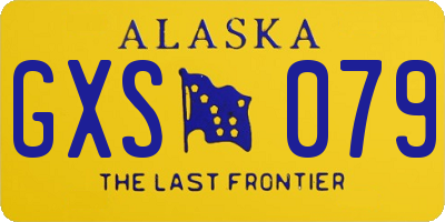 AK license plate GXS079