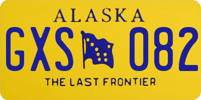 AK license plate GXS082