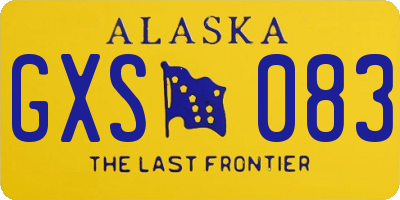 AK license plate GXS083