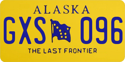 AK license plate GXS096