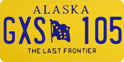 AK license plate GXS105