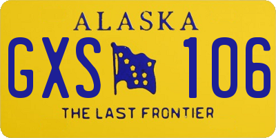 AK license plate GXS106