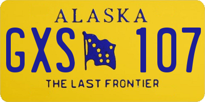 AK license plate GXS107