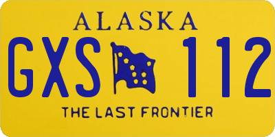 AK license plate GXS112