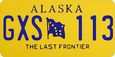 AK license plate GXS113