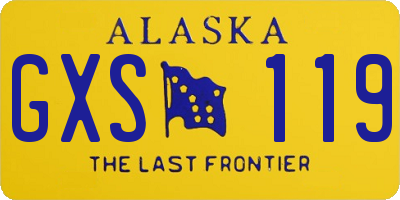 AK license plate GXS119