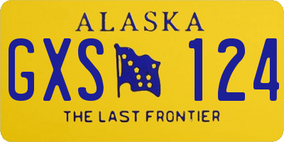 AK license plate GXS124