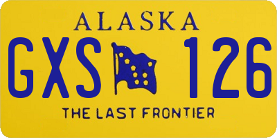 AK license plate GXS126