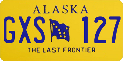 AK license plate GXS127