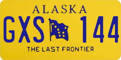 AK license plate GXS144