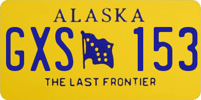 AK license plate GXS153