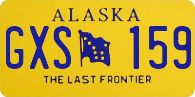 AK license plate GXS159