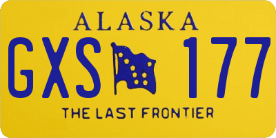 AK license plate GXS177