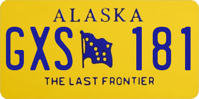 AK license plate GXS181