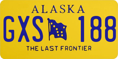 AK license plate GXS188