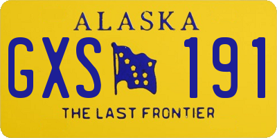 AK license plate GXS191