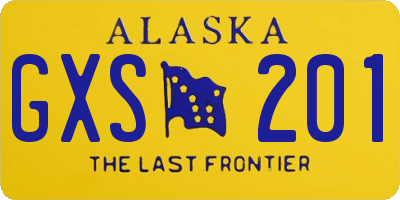 AK license plate GXS201