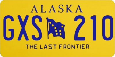 AK license plate GXS210
