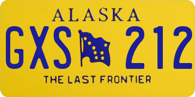 AK license plate GXS212