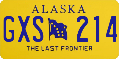 AK license plate GXS214