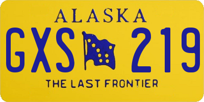 AK license plate GXS219