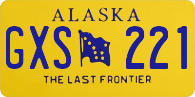 AK license plate GXS221