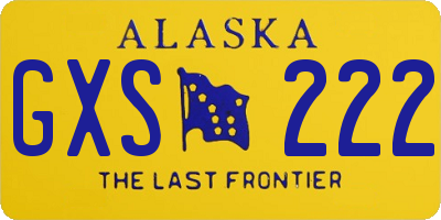 AK license plate GXS222