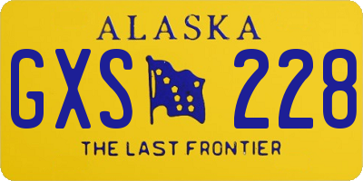 AK license plate GXS228