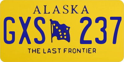 AK license plate GXS237
