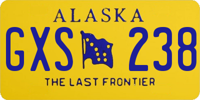 AK license plate GXS238