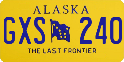 AK license plate GXS240