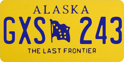 AK license plate GXS243