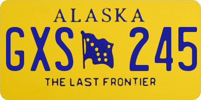 AK license plate GXS245