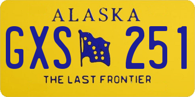 AK license plate GXS251