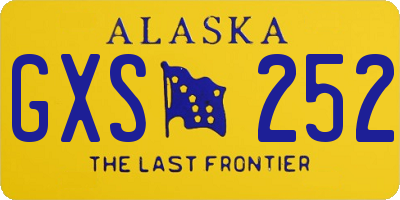 AK license plate GXS252