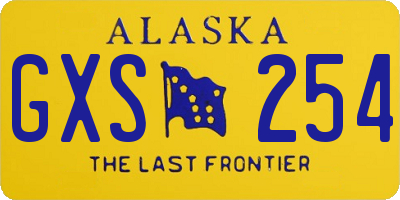 AK license plate GXS254