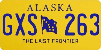 AK license plate GXS263