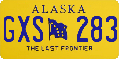 AK license plate GXS283