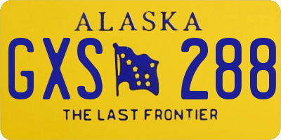 AK license plate GXS288