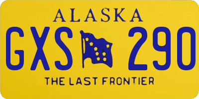 AK license plate GXS290