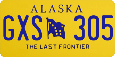 AK license plate GXS305