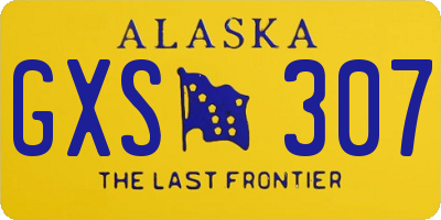 AK license plate GXS307