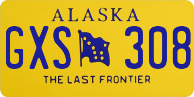 AK license plate GXS308