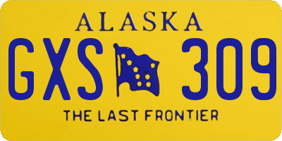 AK license plate GXS309