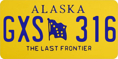 AK license plate GXS316