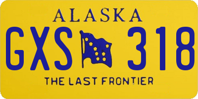 AK license plate GXS318