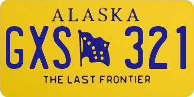 AK license plate GXS321