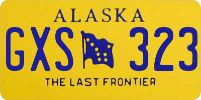 AK license plate GXS323